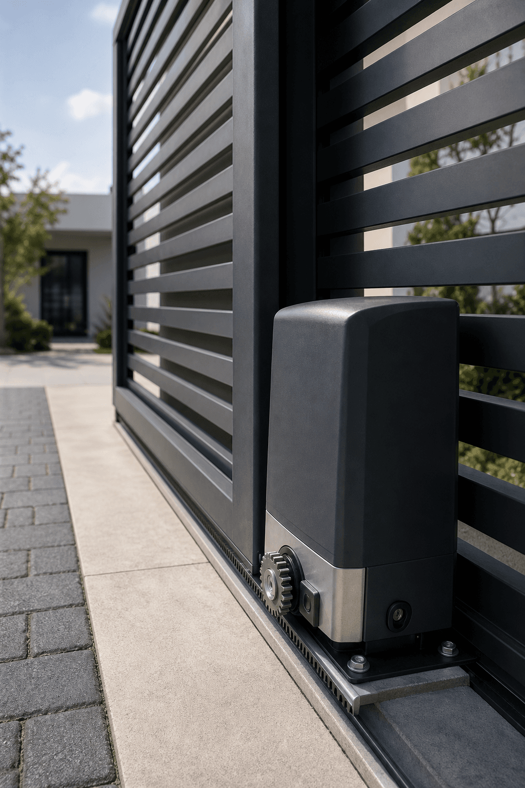 Motor automatizado con sistema de seguridad y frenado controlado